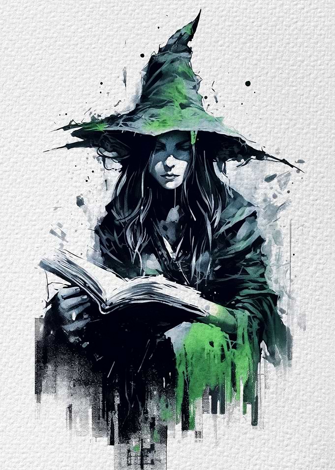 Witch poster watercolor