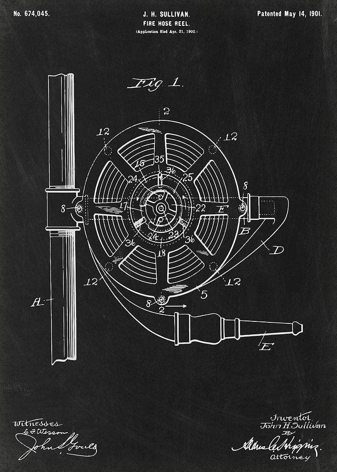 Fire Hose Reel patent