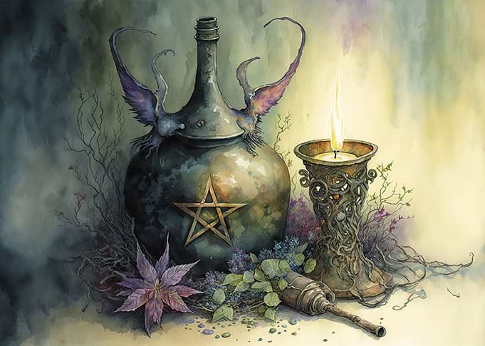 occult Wicca painting