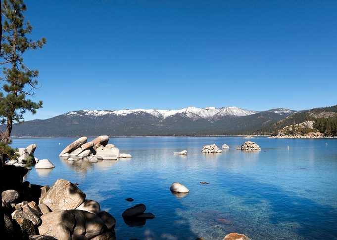 Mountains at Lake Nature