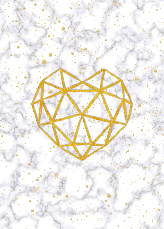 Luxury marble heart