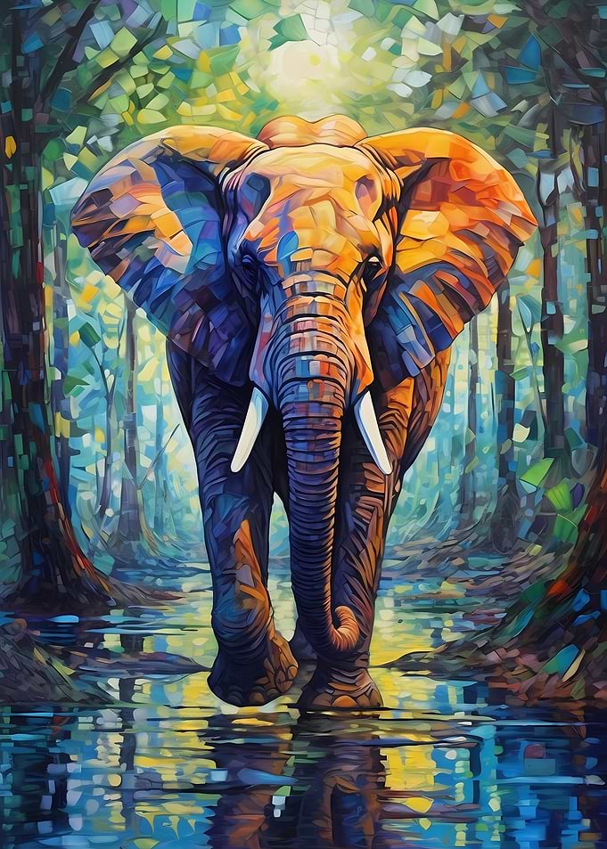 Elephant Colorful