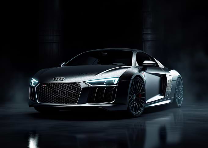 Audi R8 Silver Car