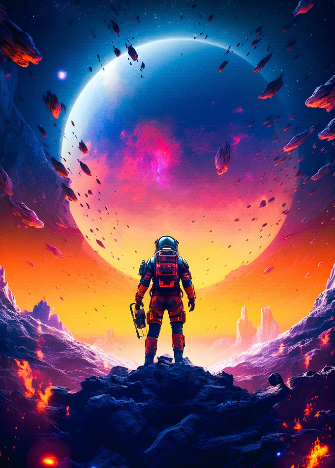 Space adventures colorful