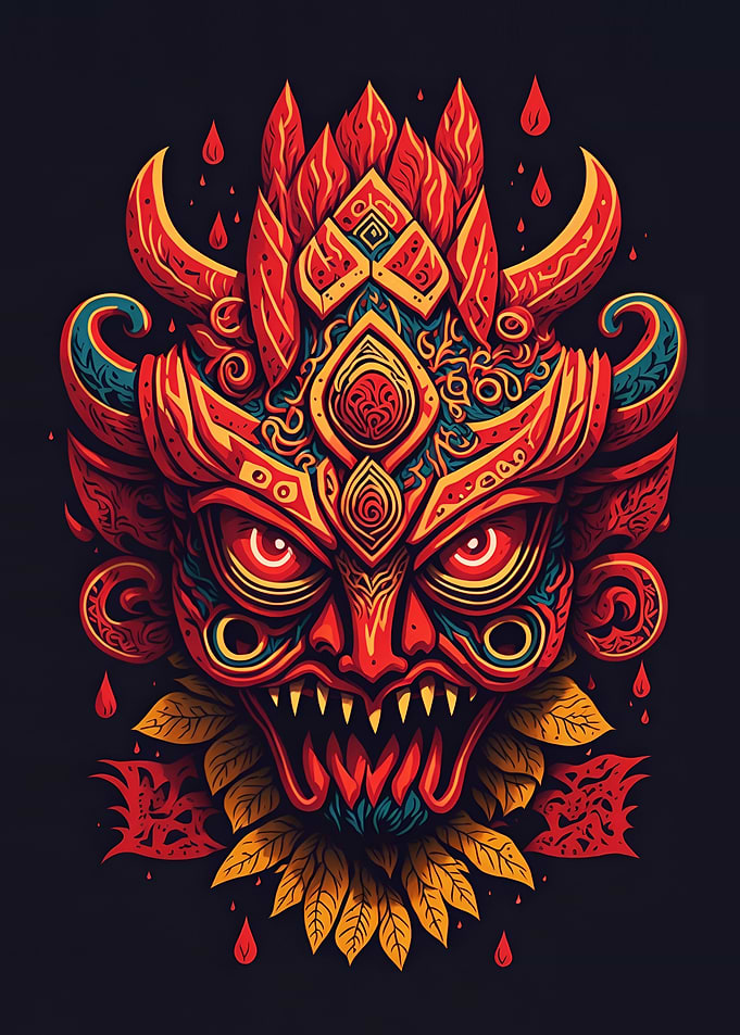 Evil mayan mask