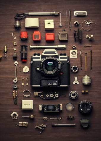 Knolling Camera Gear
