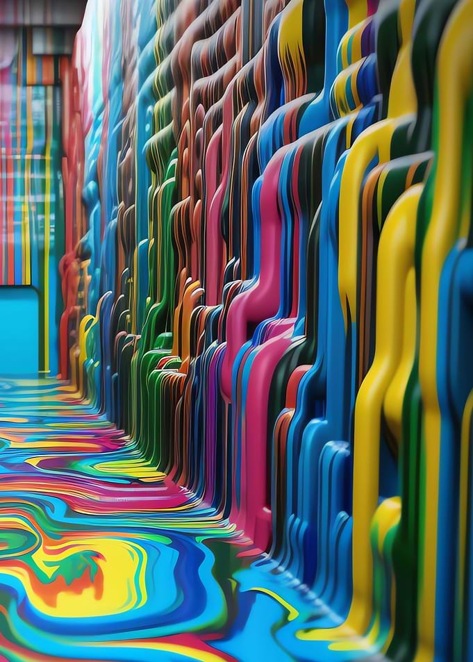 abstract rainbow for room