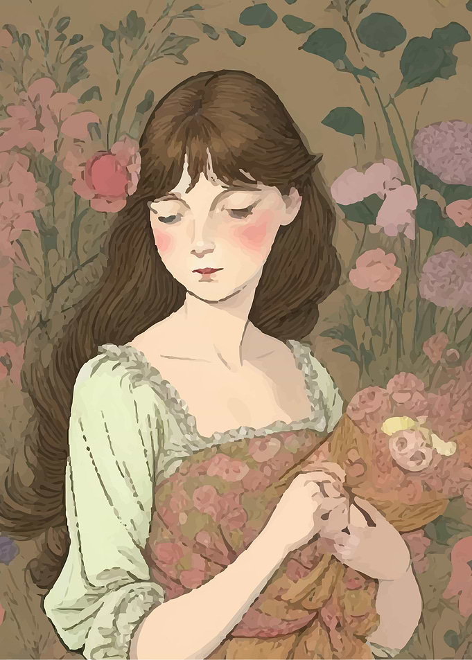 Girl whit flowers