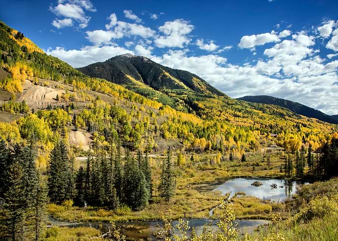 Mountains at Lake Nature