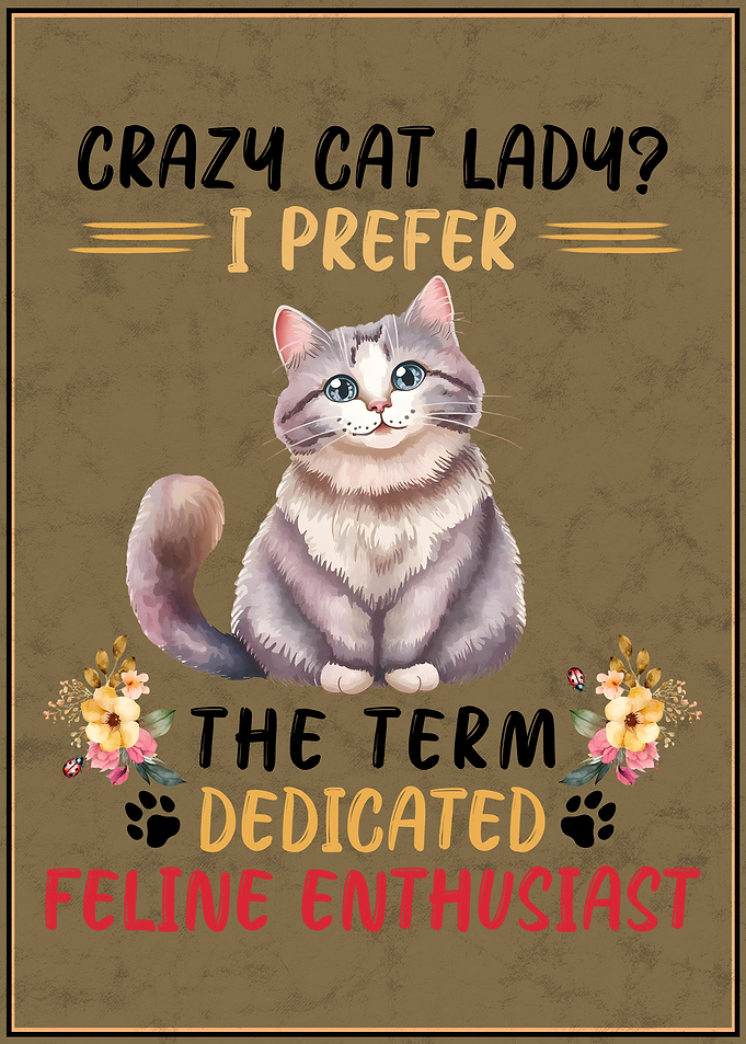 Funny Cat Poster Vintage
