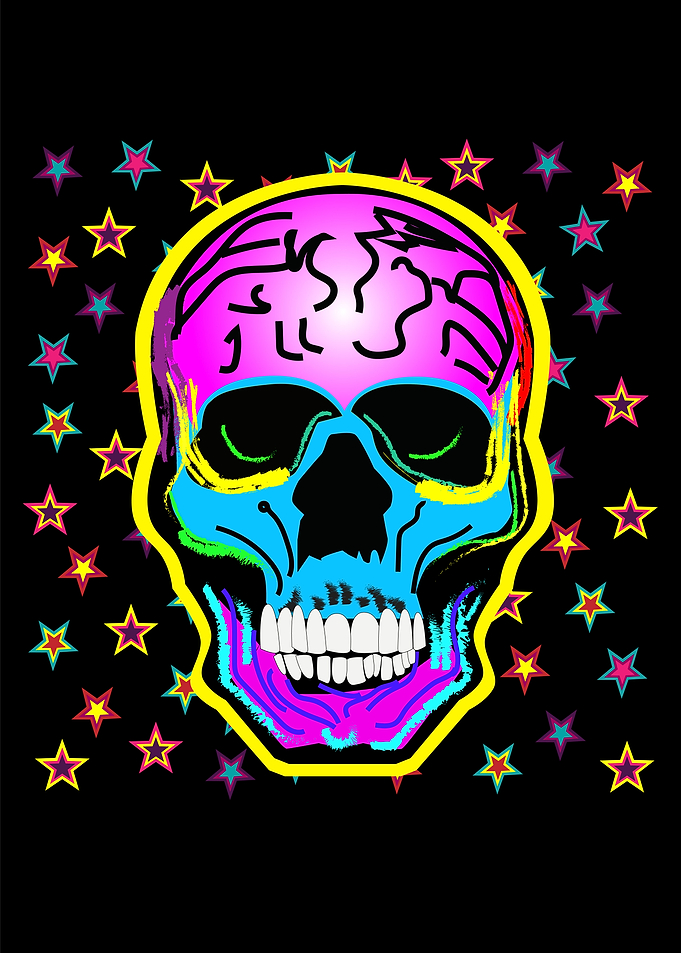 Skull vector ornament for