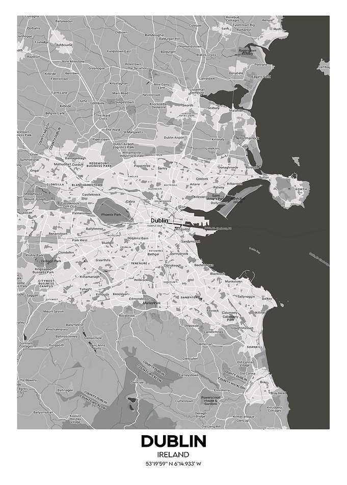 Dublin Ireland Streetmap