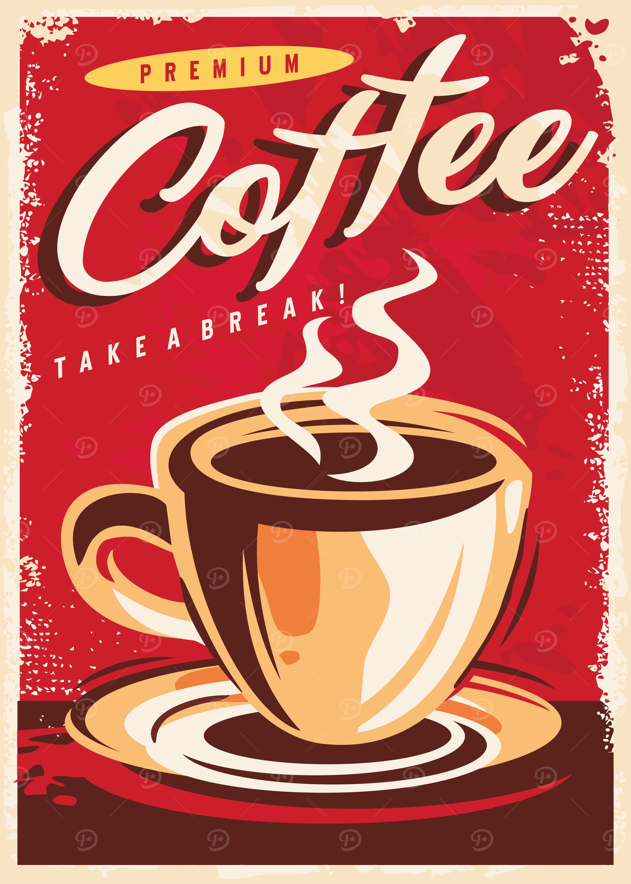 Premium Coffee retro sign