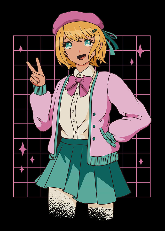 Blonde Anime Girl