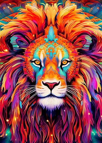 Colorful Lion