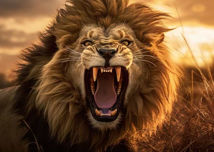 Ferocious Predator Lion