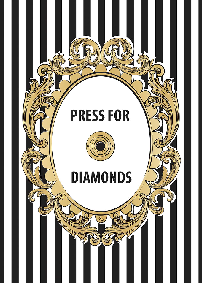 Diamonds baroque button