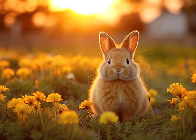 Fluffy Cute Bunny