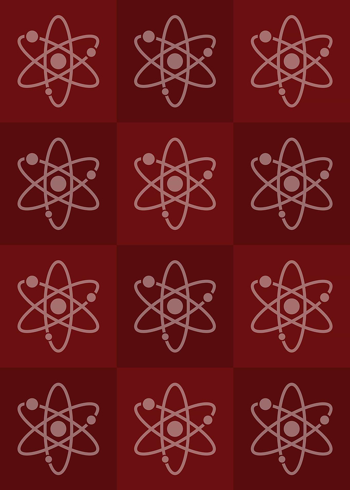 Atom Science Icons Pop Art