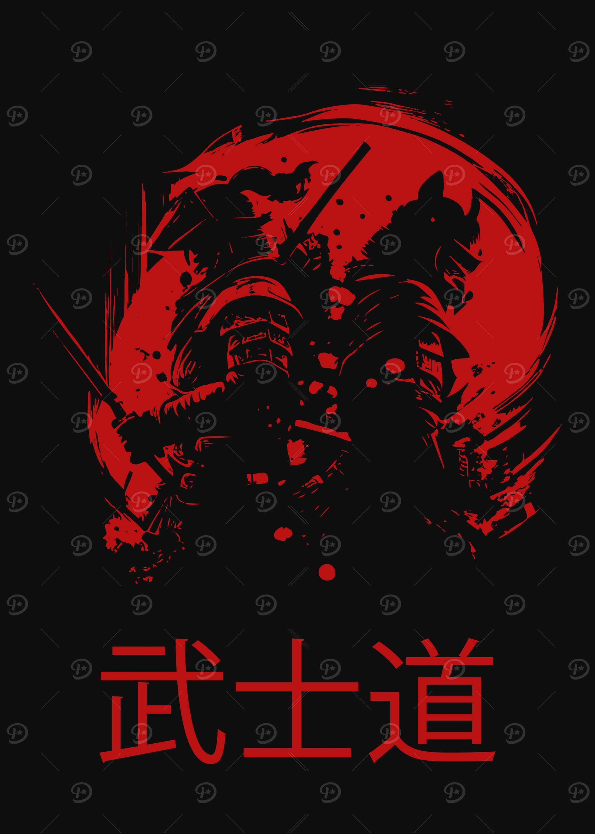 Japan samurai retro