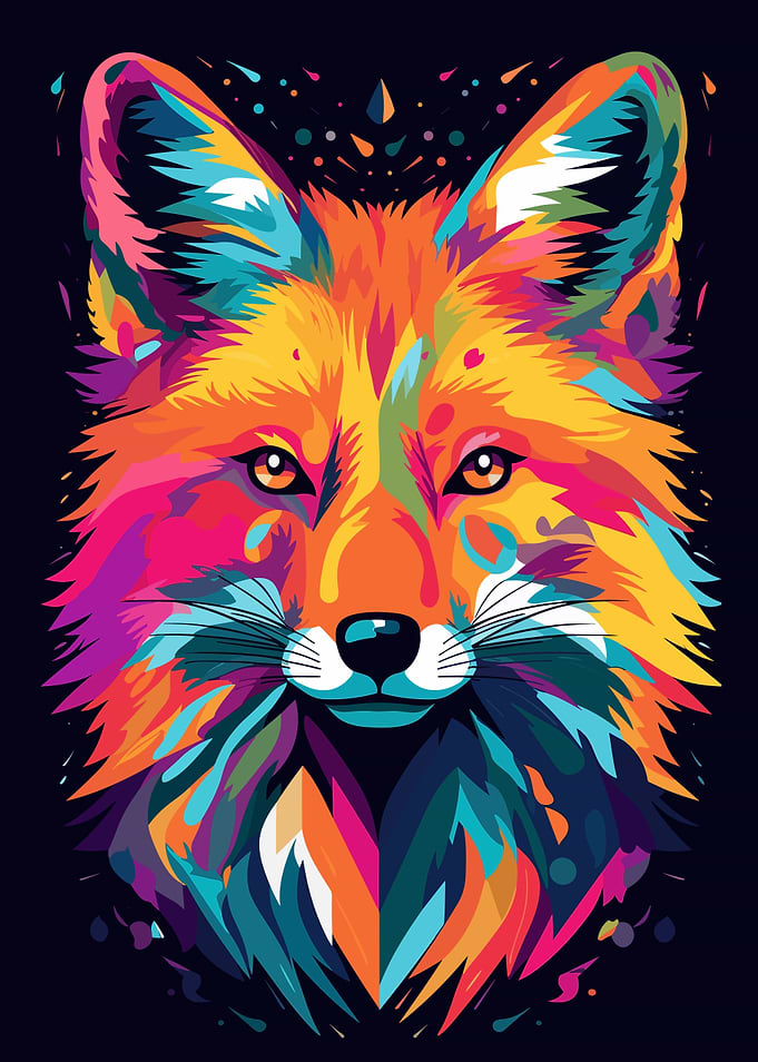 Fox Wolf Animal Pop Art