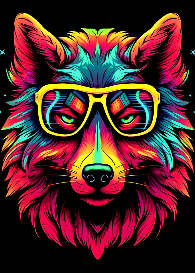 Colorful Wolf