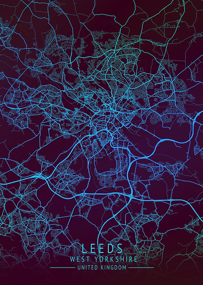Leeds UK City Map