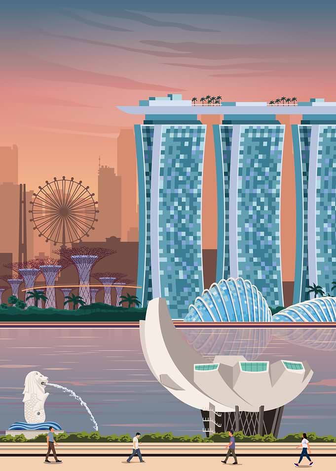 Singapore Travel Print