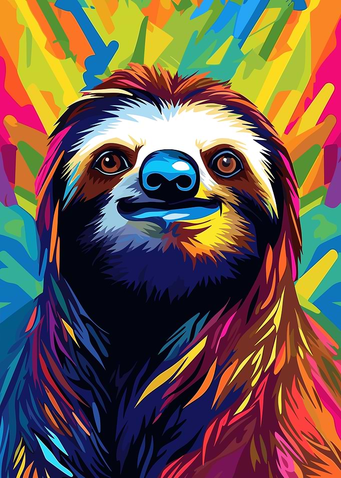 Sloth Animal Pop Art
