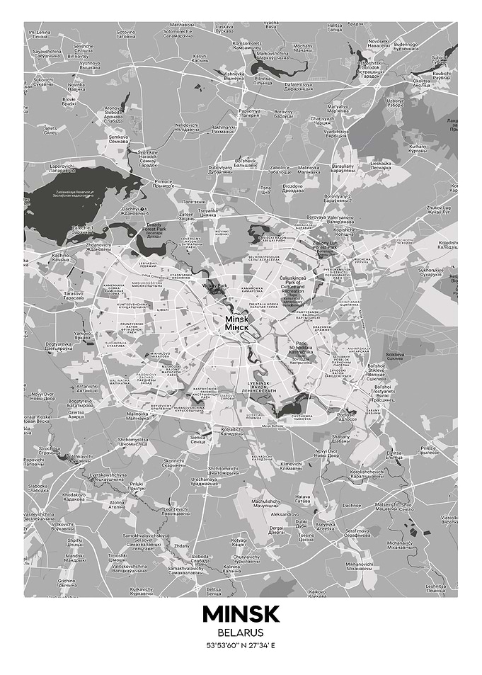 Minsk belarus streetmap