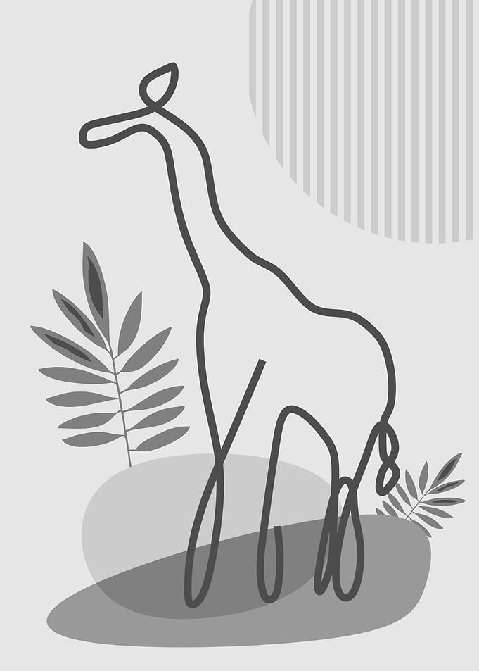 Line art animal minimalist