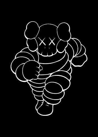 Kawss black white