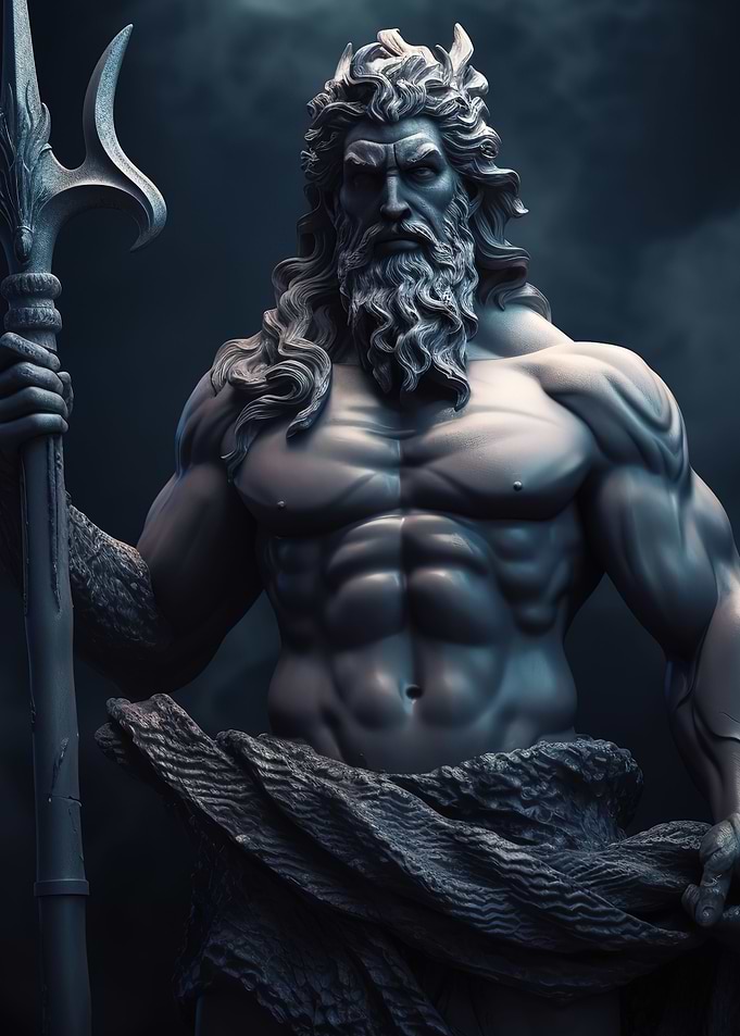 Zeus Statue Watercolor
