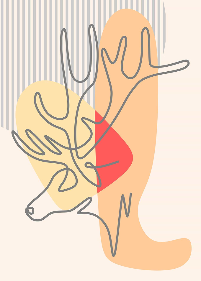 Line art animal minimalist