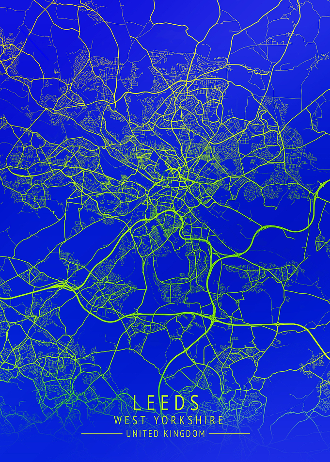Leeds UK City Map
