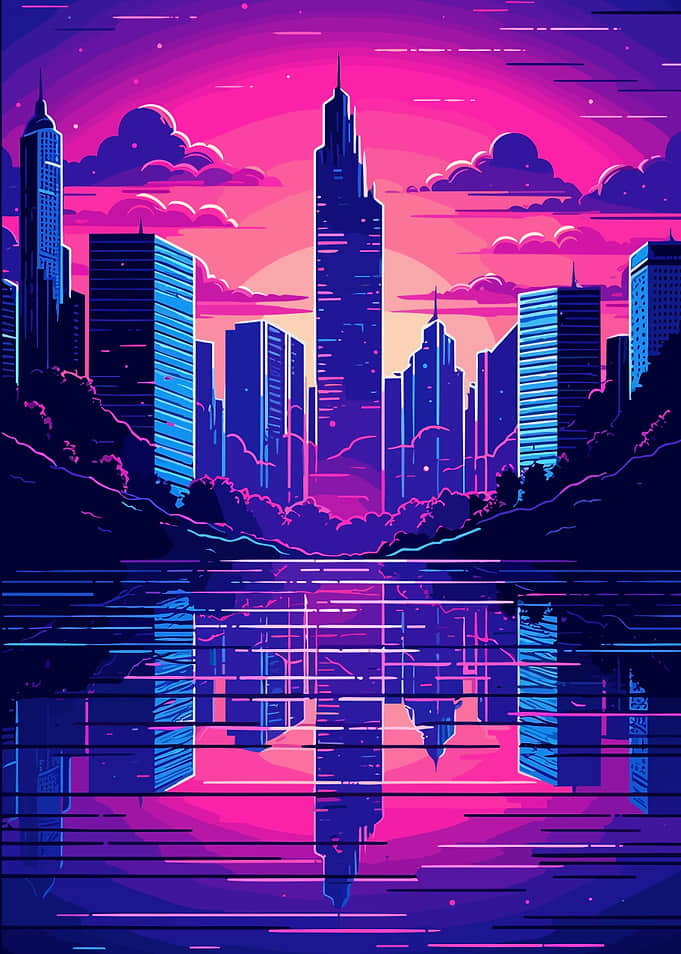 City Synthwave Retro