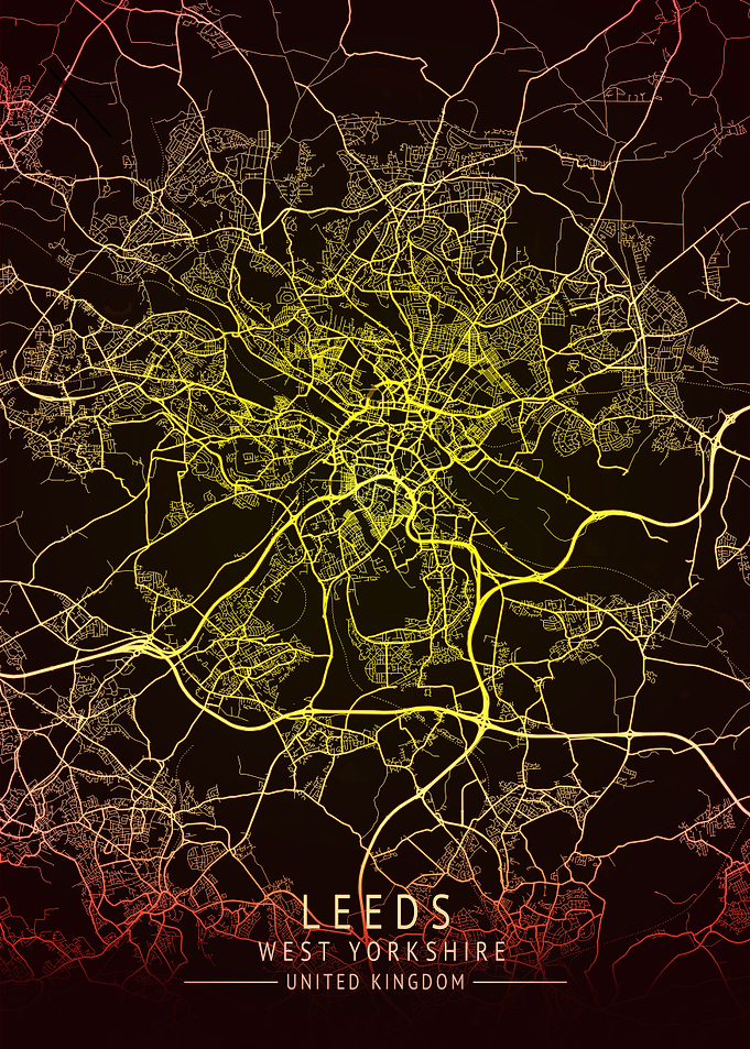 Leeds UK City Map