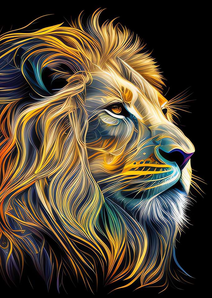 Black and Gold Lion