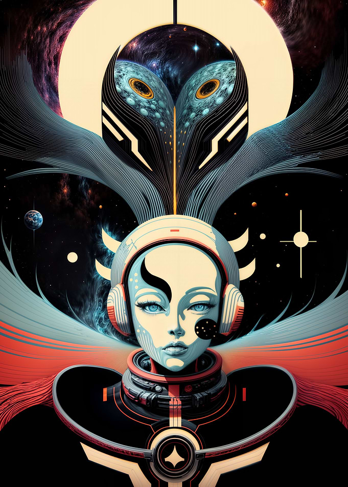 Abstract face in space