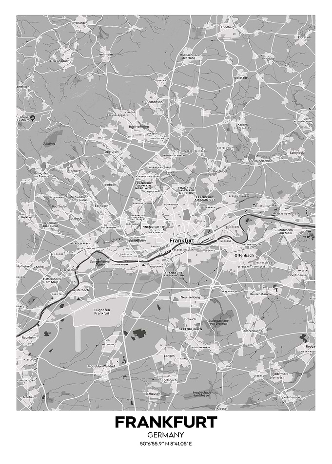 Frankfurt Germany map