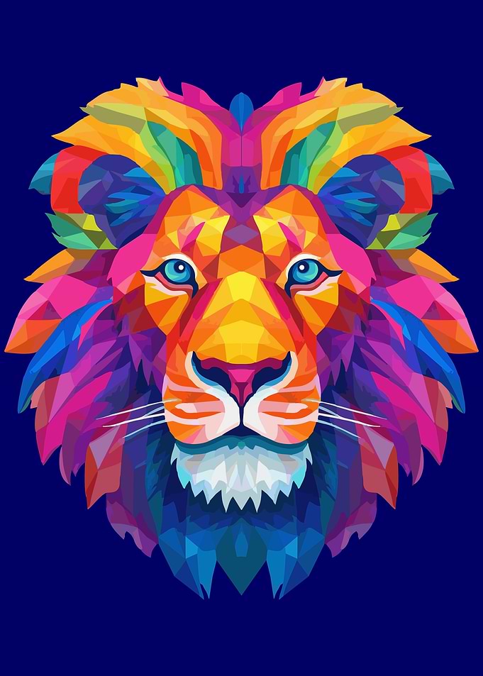 Lion Head popart
