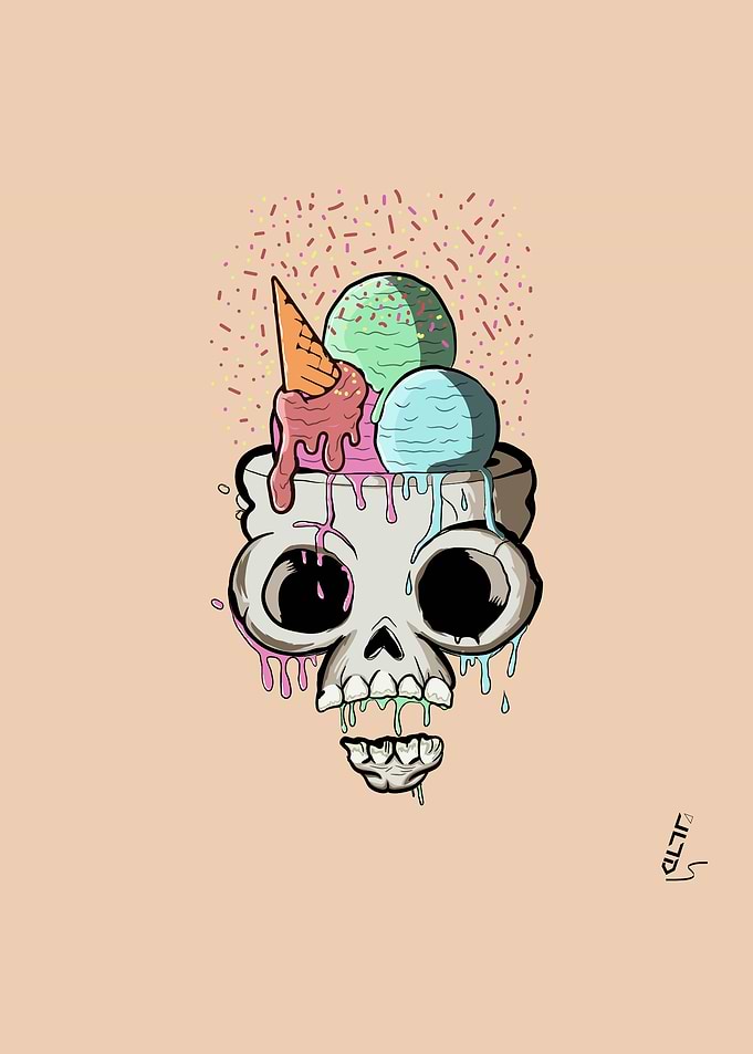 ice cream skull