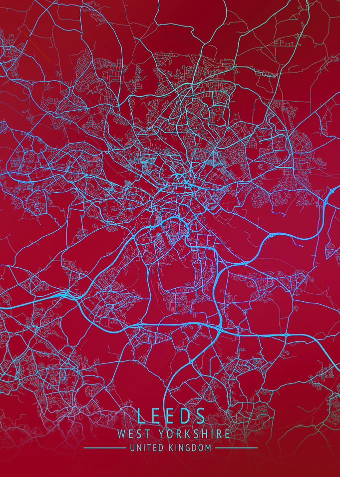 Leeds UK City Map