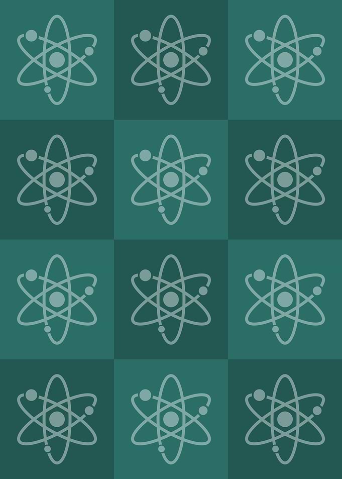 Atom Science Icons Pop Art