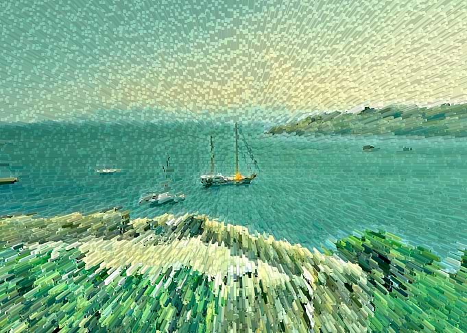 Blue turkish harbor