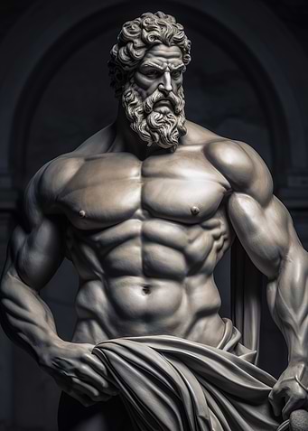 Zeus Statue Watercolor