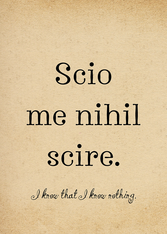 Scio Me Nihil Scire Latin