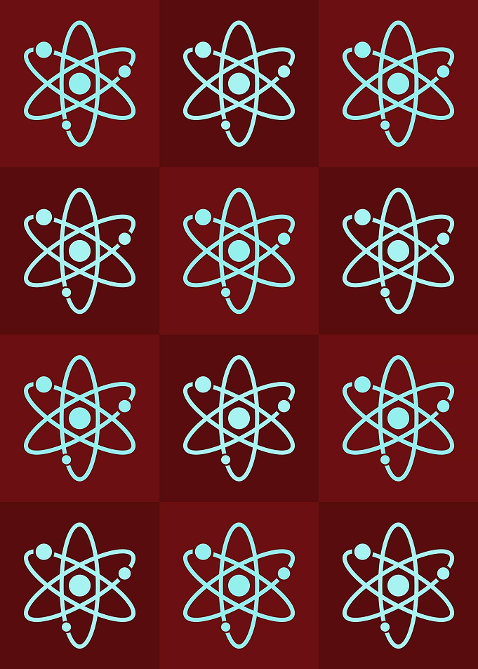Atom Science Icons Pop Art