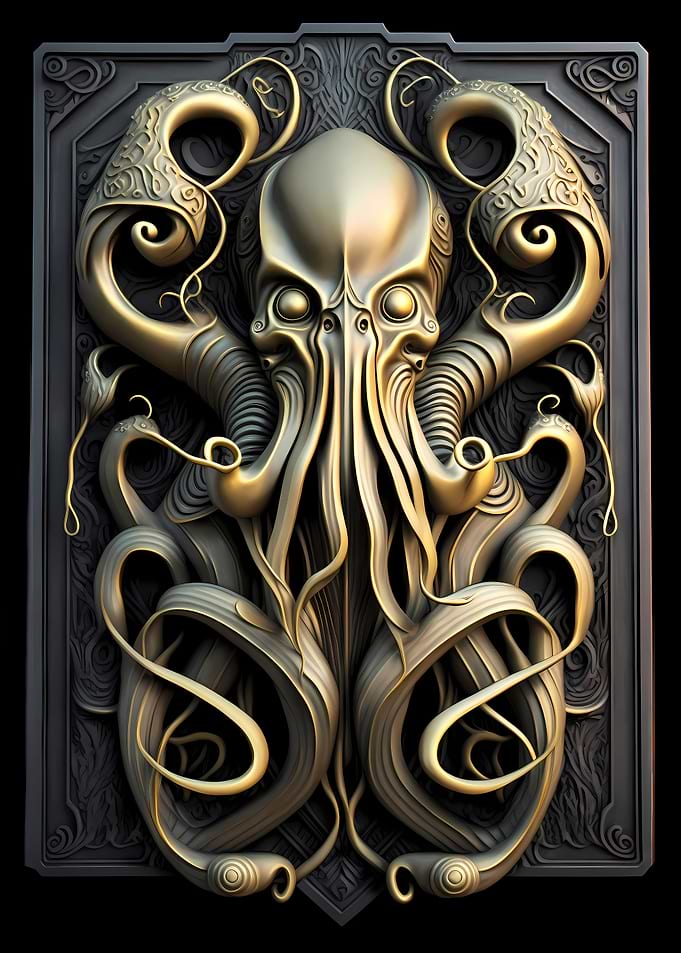 Cthulhu Golden Art Deco