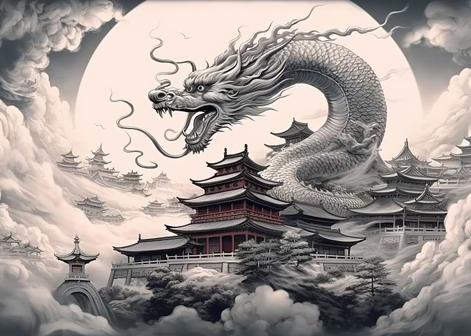 Chinese Dragon Landscape